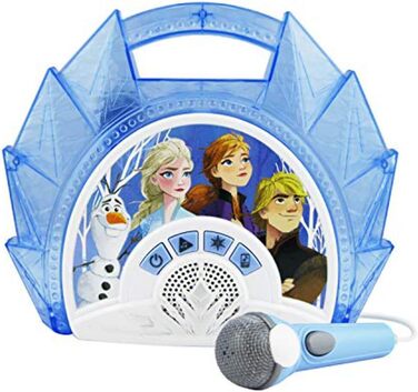 Караоке-машина ekids Frozen 2 FR-115V2, мікрофон, синя