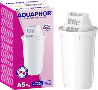 Фільтр для води AQUAPHOR Smile light green, включаючи 1 фільтр A5 з магнієм I Зменшує вапняний наліт і хлор I Графин на 2,9 л I Компактний і легкий фільтр для води I Настільний фільтр для води I Розміщується в дверцятах холодильника