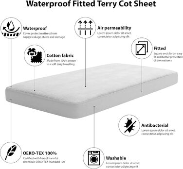 Дитяче ліжко Love For Sleep Jacob, біле, з шухлядою, 120 x 60 см, з матрацом та чохлом, дерев&39яний захисний бар&39єр, захисний чохол