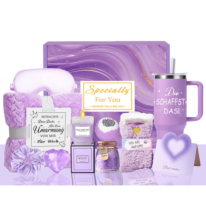 Подарунки на День святого Валентина для жінок, подарунковий набір для найкращої подруги, подарунковий набір з 12 м&39яких пледів з винним келихом з нержавіючої сталі об&39ємом 40 унцій як подарунки на день народження для мами, найкращої подруги, бабусі, с