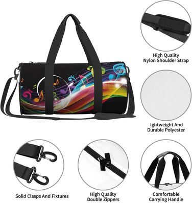 Спортивна дорожня сумка Метелик для дівчаток містка, легка та довговічна. Ідеальний подарунок для подорожей, походів, відпустки та ділових поїздок. Яскравий музичний дизайн, універсальний розмір.