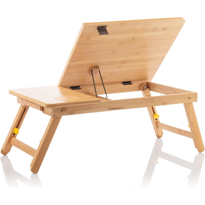 Бамбуковий столик для ноутбука InnovaGoods, регульований