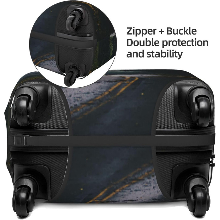 Чохол для валізи Міський пейзаж BAFAFA, еластичний захист від подряпин та пилу, чорний, розмір 80