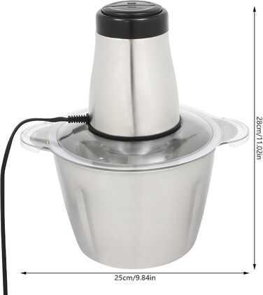 Електричний кухонний подрібнювач Silver, електричний кухонний подрібнювач Kitchen Aid, електричний кухонний подрібнювач для кухні та столу