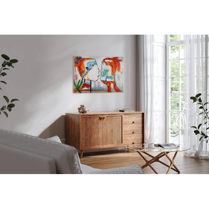 Картина на полотні 100 РУЧНИЙ РОЗПИС 100x75см Картина 'Заповіт на життя Обличчя Кольорові Фотошпалери вітальня