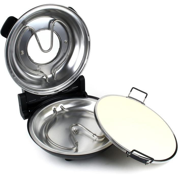 Піцайола зі стільницею з керамічного каменю Ø32 см і оглядовим вікном, два нагрівальні елементи max. 400C, з таймером