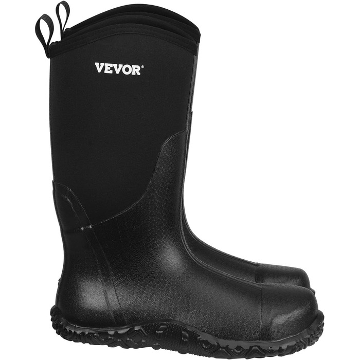 Чоловічі гумові чоботи VEVOR, чорні, розмір 45.5 EU