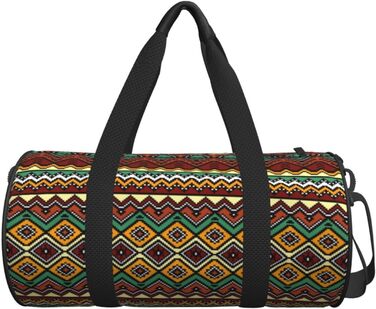 Дорожня сумка-шопер у стилі бохо з етнічним орнаментом ацтеків, яскрава абстрактна сумка для подорожей та спорту