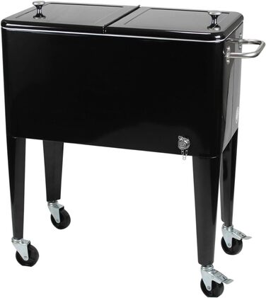 Кулер Kailua - коробка-холодильник, візок-холодильник, охолоджувач для напоїв, чорний