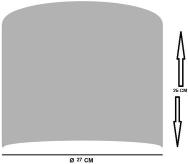 Абажур Барабан Циліндр Форма Лаунж Стиль Ø 27 см Бежевий Сірий Елегантний для торшерів або підвісних світильників