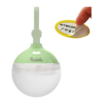 Світлодіодний ліхтар NITECORE Bubble Camping, яскравий портативний легкий стильний ліхтар для намету, 100 люмен, аварійний ліхтар для урагану, з наклейкою Nitecore (зелений)