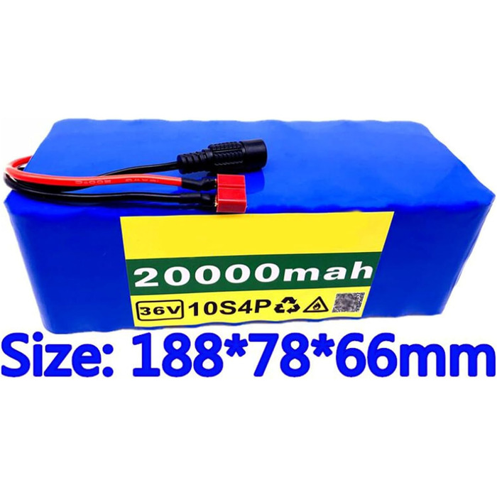 Акумулятор для електровелосипеда, із зарядним пристроєм 20 Ah 10S4P 36 V акумулятор E-велосипед E-велосипед Електричний велосипед Li-Ion XT60 Plug