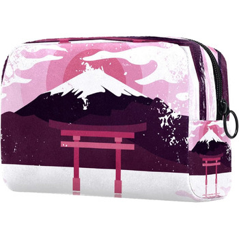 Косметичка з японським храмом, пейзаж Торрі, для жінок, дорожня косметичка, велика, для макіяжу, практична сумка, органайзер, сумк