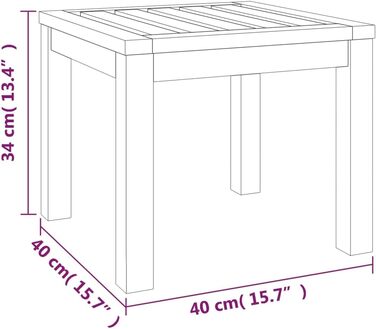Садовий табурет Табурет для кемпінгу Сад Патіо Балкон 2 шт. 40х40х42 см Масив дерева Акація, 7