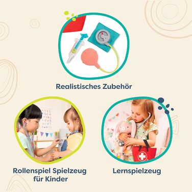 Іграшки валіза лікаря для дітей 1ук з аксесуарами - сумка, клінічний термометр, шприц, стетоскоп та інше - іграшки від 18 місяців
