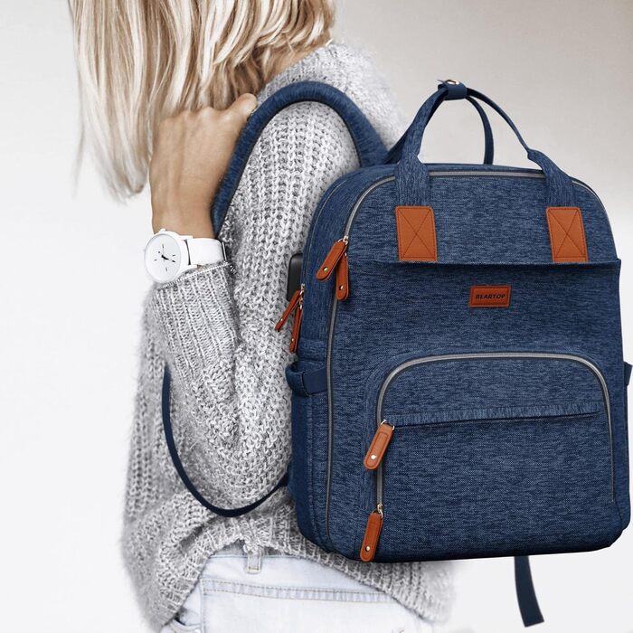 Велика пеленальна сумка-рюкзак з пеленальним килимком - З місцем для зберігання та кишенями - Вологе та ізольоване відділення - Шк