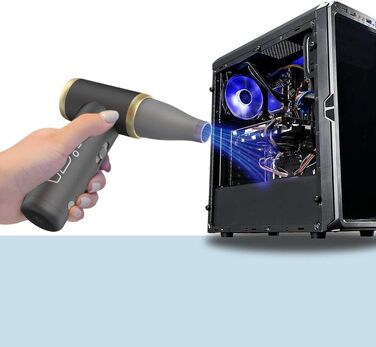 Електричний повітродув Kica JetFan 2 - заміна розпилювача стисненого повітря, що перезаряджається, ручний повітродув, міні-повітродув для ноутбука, клавіатури, автомобіля, дивана, офісного обладнання, 22500-101000 обертів за хвилину - чорний