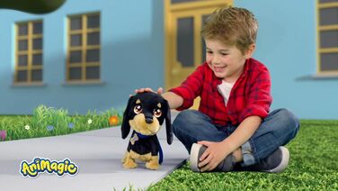 Такса - Інтерактивна м&39яка іграшка для дітей від 2 років - Весела плюшева іграшка собака, яка бігає і гавкає - Подарунок дітям