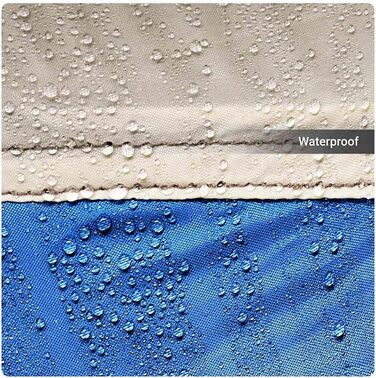 Пляжний намет vidaXL, пляжний намет із системою швидкого зняття, водонепроникний кемпінговий намет з відкритим входом, захист від сонця, блакитно-синій, 190T поліестер