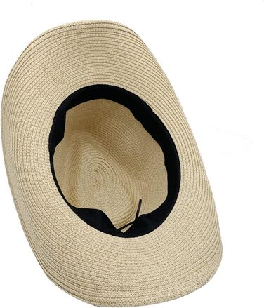 Ковбойський капелюх Willheoy Солом&39яний капелюх Жіночий чоловічий Капелюх від сонця Літній пляжний капелюх Вестерн Капелюх Панама Капелюх Унісекс Ковбойський капелюх Складний солом&39яний капелюх Літній капелюх з полями Один розмір Бежевий 4