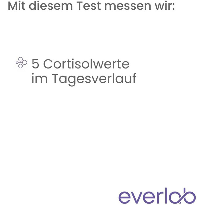 Добовий профільний тест на кортизол EVERLAB - вимірювання рівня кортизолу протягом дня гормональний аналіз слини на виснаження та стрес самотест для домашнього використання