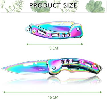 Маленький складаний ніж AuRiver 4 шт. и, кишеньковий ніж зі складним ножем, кишеньковий ніж, міні EDC дворучний ніж для відпочинку