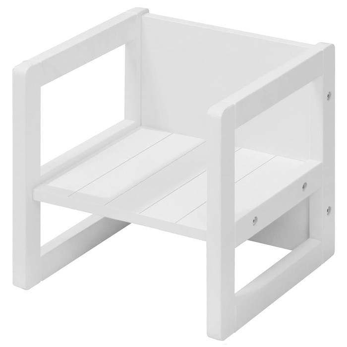 Табурет для дітей в стилі заміського будинку - Двосторонній табурет і стілець з 3-ма рівнями висоти сидіння - Багатофункціональний