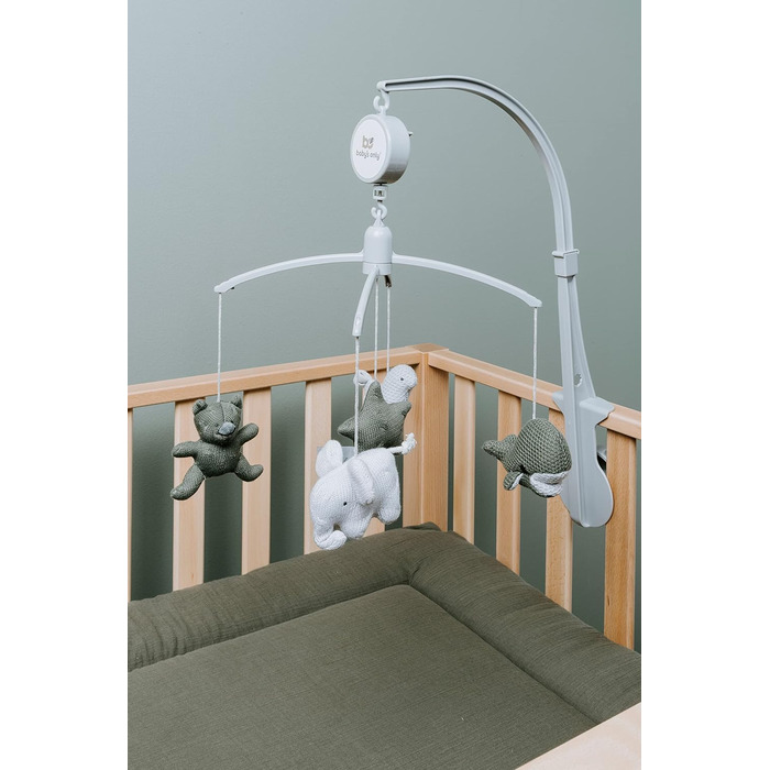 Мобіль Baby's Only Music Mobile Baby Animals, в'язані фігурки, Old Pink