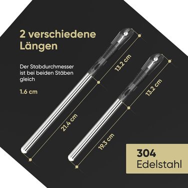 Штанга для охолодження вина Brilamo I Охолоджувач для вина з нержавіючої сталі I Набір з 5 предметів 2 шт. анги з оксамитовим міше