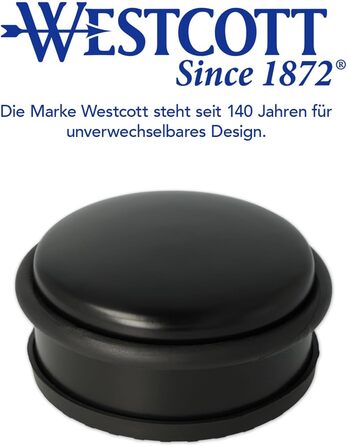 Дверний обмежувач Westcott, круглий дверний обмежувач з нержавіючої сталі, дбайливо ставиться до дверей і не ковзає, 10х4 см, 1200