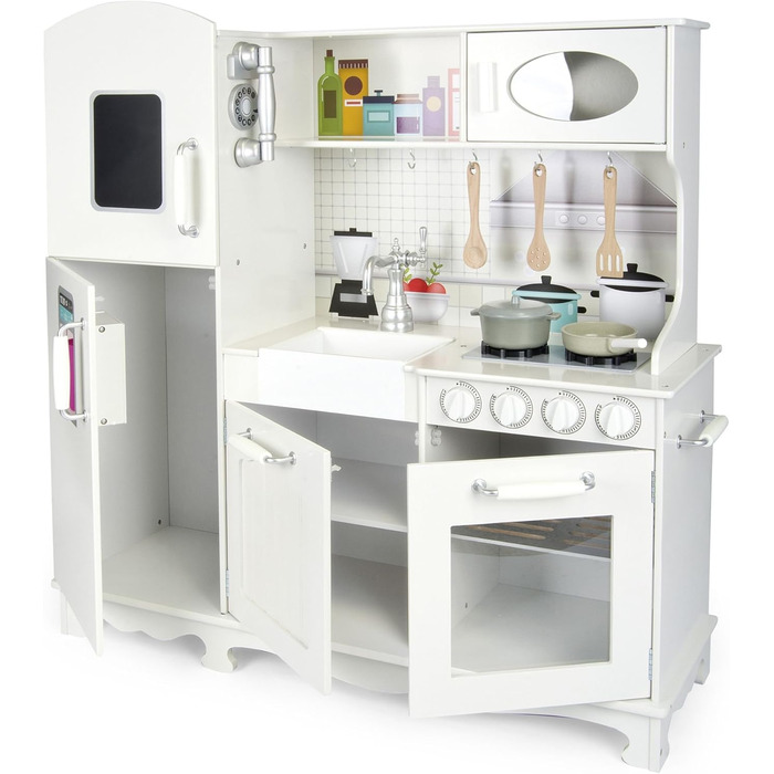Дерев&39яна кухня Leomark Велика ретро-кухня з дерева - Велика старовинна - Дитяча кухня Ігрові кухонні аксесуари Кухня Дитяча ігр