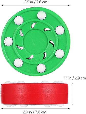 Набір із 6 хокейних шайб BESPORTBLE вуличні хокейні шайби з ABS-пластику для тренувань з хокею в приміщенні/на вулиці, роликового хокею барвисті та нековзні для дітей та дорослих