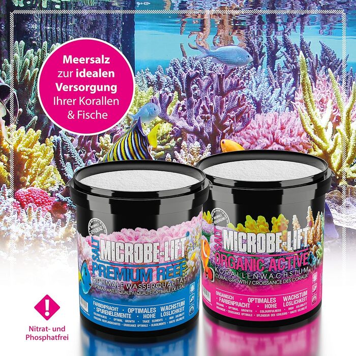 Преміум Reef Salt - 20 кг - Високоякісна морська сіль для оптимального догляду за коралами в морських акваріумах, швидко розчинна, підтримує довготривалий ріст і здоров&39я коралів.