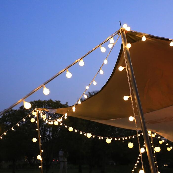 Світлодіодні казкові вогні зовнішня батарея, 10M 100 світлодіодних кульових ліхтарів водонепроникні, різдвяні вогні на весілля, Рі