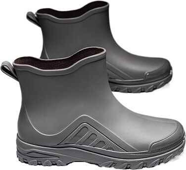 Чоловічі гумові чоботи, чоловіче взуття для активного відпочинку, гумові чоботи, міцні водонепроникні гумові робочі чоботи, червоні, розмір 41 EU