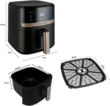Аерофритюрниця Russell Hobbs Satisfry Rapid Air Fryer, 4,3 л, чорна