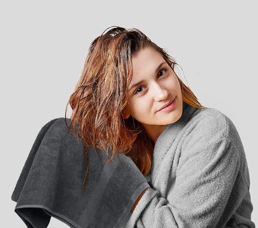 Рушники Utopia - набір бавовняних рушників з 8 предметів з вішалкою - 2 банних рушники, 2 рушники для рук та 4 мочалки - (сірий)