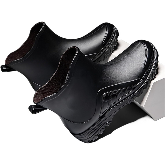 Чоловічі гумові чоботи, чоловіче взуття для активного відпочинку, гумові чоботи, міцні водонепроникні гумові робочі чоботи, червоні, розмір 41 EU