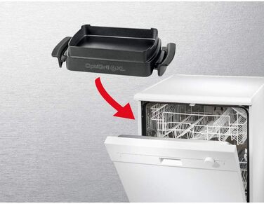 Деко для перекусів і випічки Tefal XA726870 OptiGrill XL (підходить тільки для OptiGrill XL, з антипригарним покриттям, ємність 2 л, можна мити в посудомийній машині), чорний