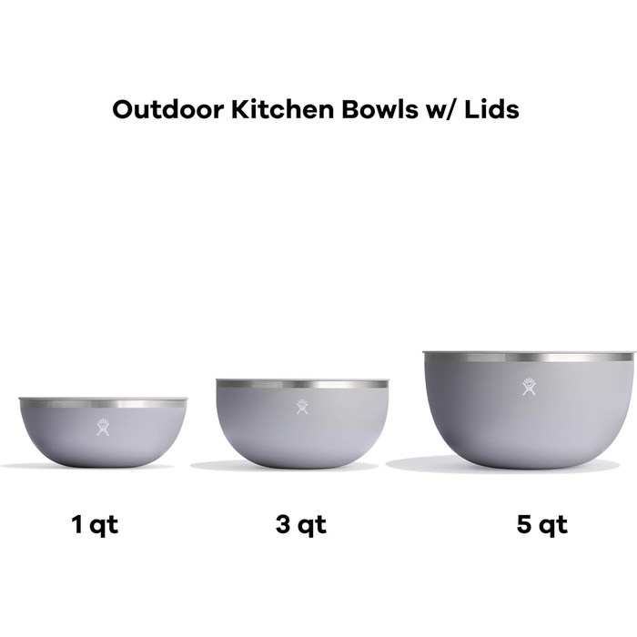 Ізольована миска для сервірування на відкритому повітрі Hydro Flask - Контейнер для їжі з нержавіючої сталі з кришкою - Camping Kitchen Essentials 3 Qt Surf Blue Surf 3 Qt 3 Qt