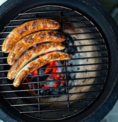 Вугільний гриль Haiiro Ø 32 см з термометром, дерев'яна ручка зелений керамічний гриль Kamado, міні-гриль на вугіллі, міні-гриль к