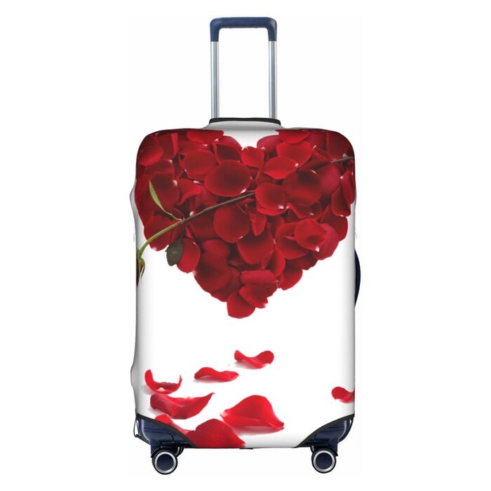 Чохол для валізи JCAKES у формі серця з квітковим візерунком, захисний чохол, захист багажу, можливість персоналізації, білий, розмір 90