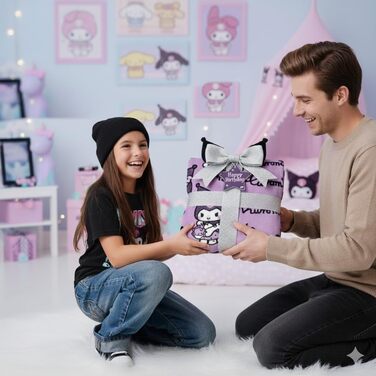 М&39яка ковдра з мікрофібри Kuromi Pink 130x170 см Кавайна ковдра для дівчаток або жінок, плед Sanrio для дивана або ліжка, оригінальна ідея подарунка на Різдво та День народження