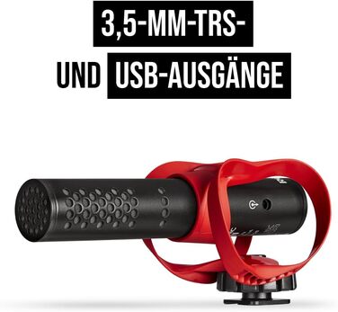 �DE VideoMic GO II Ультракомпактний рушничний мікрофон на камеру з виходами 3,5 мм і USB для кіновиробництва, створення контенту,