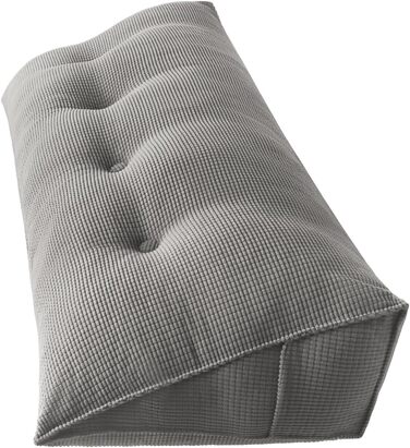 Подушка для читання OHMG XXL, 120/140/160/180/200 см, клиноподібна подушка, сіра, велика трикутна подушка для дивана, поперекова опора, велика подушка, підтримка спини, підголівник, відпочинок, поперекова опора (сіра, 120 см) сіра 120 см