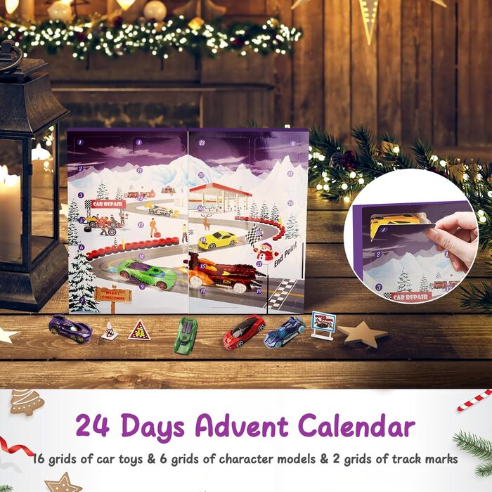 Адвент-календар Goffii Car Toy, 16 машинок