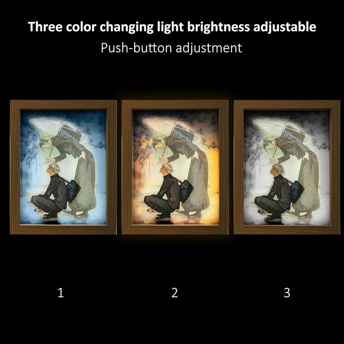 Ілюміновані картини FunLake, натхненні японським аніме-дзюцу - світлодіодний декор для стін Gojo Satoru та Geto Suguru, рамка для