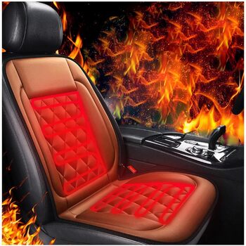 Чохли для сидінь NURII з підігрівом 12 В, інтелектуальне керування, регульована температура Підігрів сидінь Uto 12 В Універсальні комфортні чохли для сидінь UTO для вантажівки, -1Pckung 1Pckung (J, 2 упаковки)