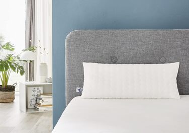 Подушка Irisette з мериносової вовни 40x80 см, наповнювач 100 натуральна вовна, клімат-регулювання, бавовняний чохол, сертифікована Oeko-Tex, вироблено в Німеччині 40 x 80