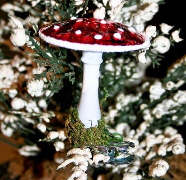 Ялинкова іграшка мухомор 3 шт Lauschaer Glaskunst-Christbaumkugel